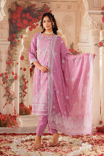 Pink Swirl-Straight Suit Set